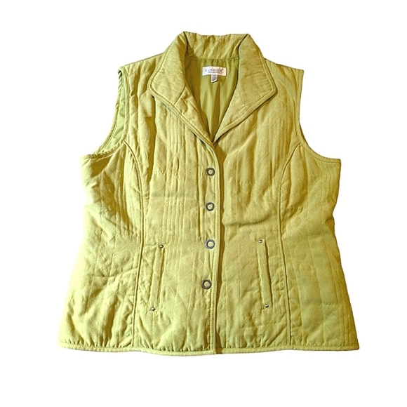 Conrad C Lime green quilted vest jacket 18 - Picture 1 of 6